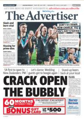 ADELAIDE ADVERTISER newspaper detail image